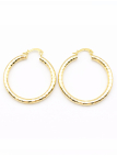 Créoles Facettées Dorées Plaqué Or 18K – Diamètre 35 mm