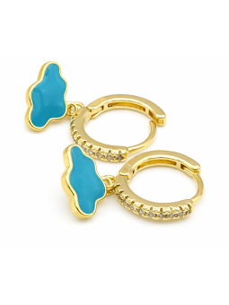copy ofBoucles d’Oreilles Doubles Anneaux Texturés Dorées Plaqué Or 18K – Diamètre 35 mm