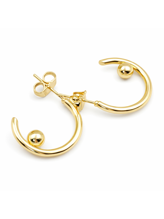 copy ofcopy ofBoucles d’Oreilles Doubles Anneaux Texturés Dorées Plaqué Or 18K – Diamètre 35 mm